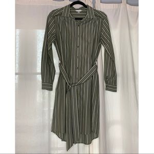Time & Tru Striped Button-up Dress